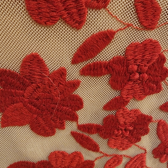 For Love And Lemons Red Floral Lace Dress XS NEW WITH TAGS - Picture 4 of 10